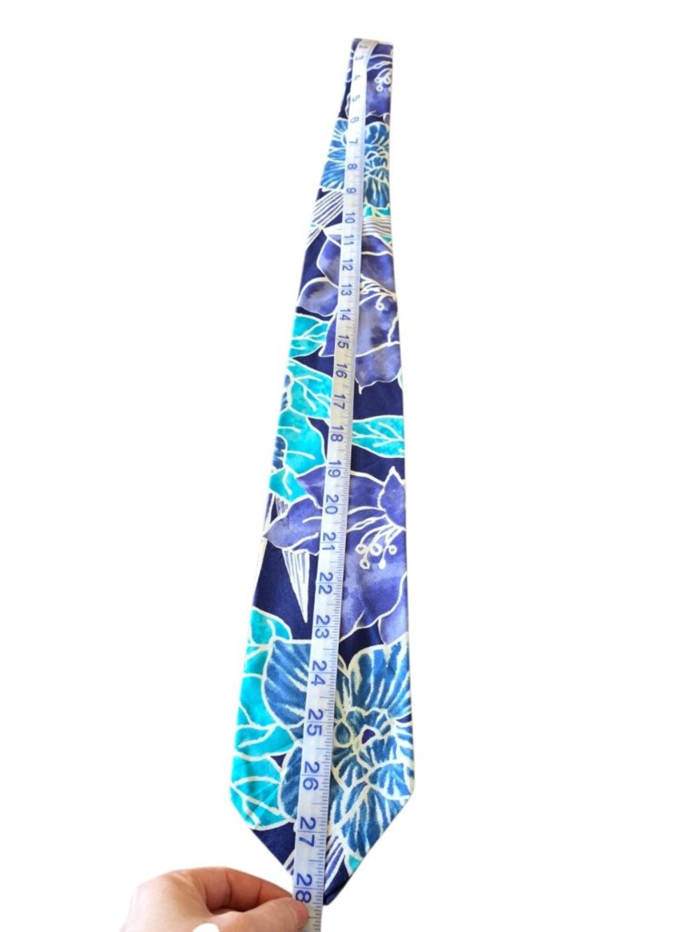 John Weitz Tropical Floral Cotton Tie Hawaiian Beach Wedding Resort Necktie - Picture 6 of 11